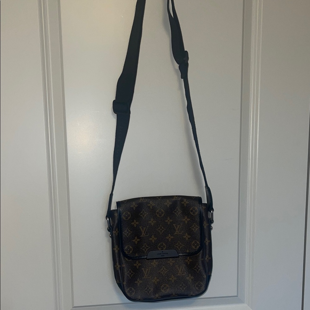 Monogram Black and Brown Messenger Bag